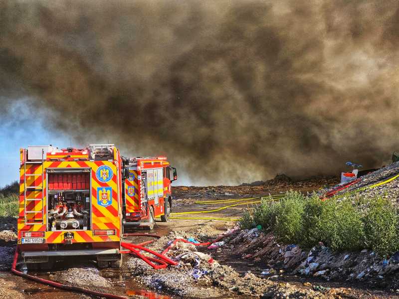 Incendiul de la groapa de gunoi din Aninoasa continuă: autoritățile intervin cu 11 autospeciale. A fost emis un nou mesaj RO-ALERT. Colectarea deșeurilor este suspendată temporar