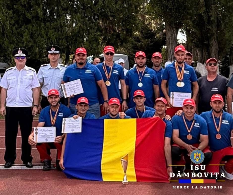 Dâmbovița, pe podium la concursurile pompierilor voluntari: SVSU Aninoasa merge la etapa națională