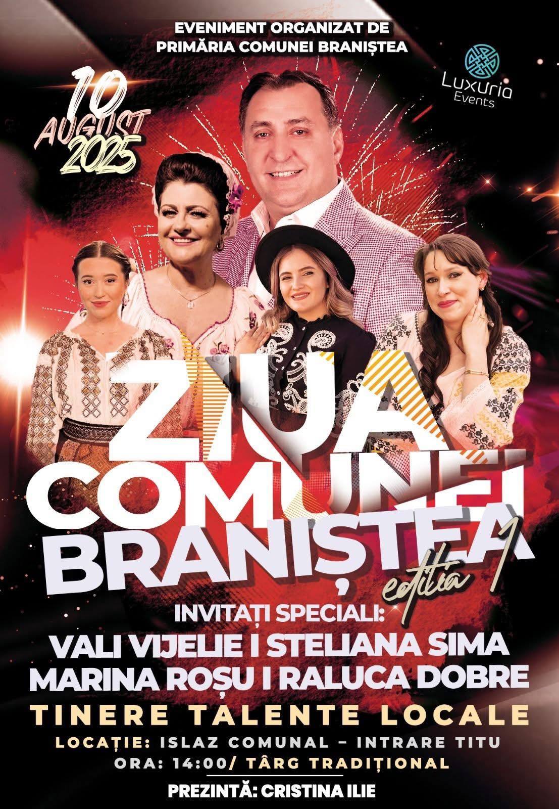 Braniștea se pregătește de sărbătoare: Ziua Comunei pe 10 august