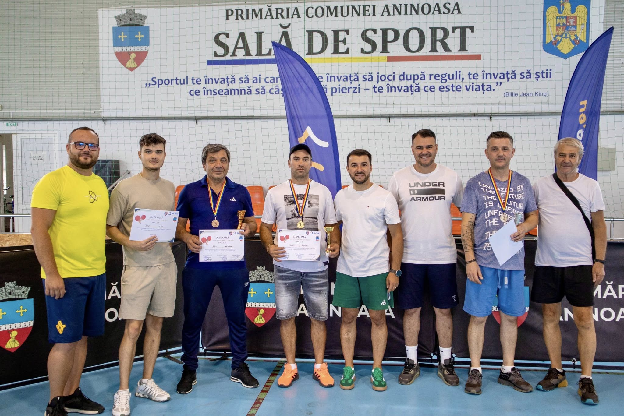 Spectacol sportiv la Aninoasa: 24 de pasionați de tenis de masă s-au întrecut pentru podium
